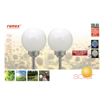 RA-5000391 Led solar tuinlamp met spies 4 led Verpakking foto